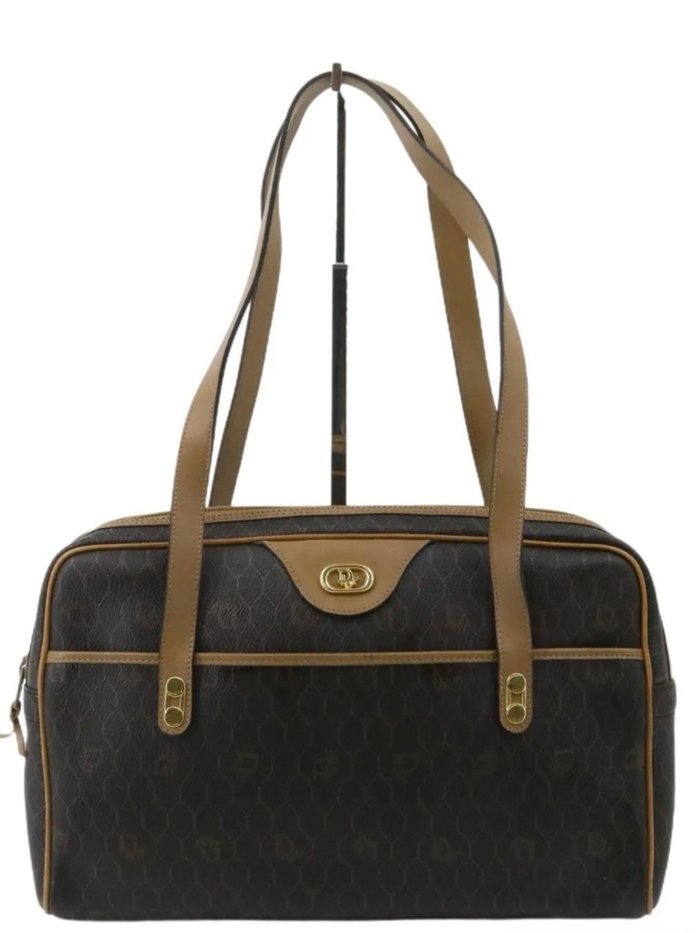 Christian Dior Brown Monogram Tote Shoulder Bag